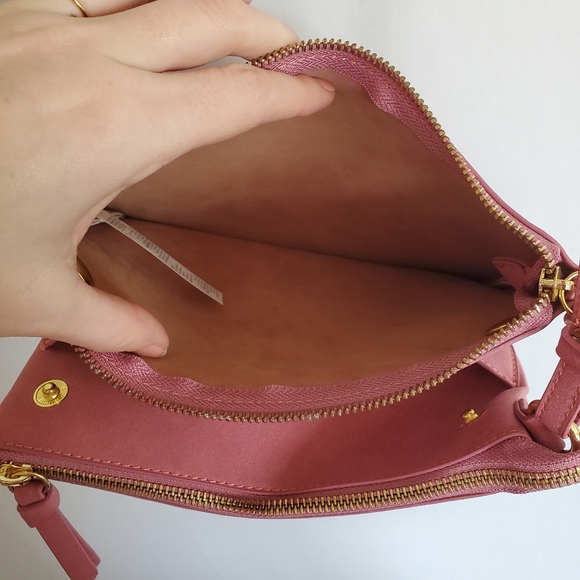 Pink Sueded Crossbody Purse - Picture 3 of 7